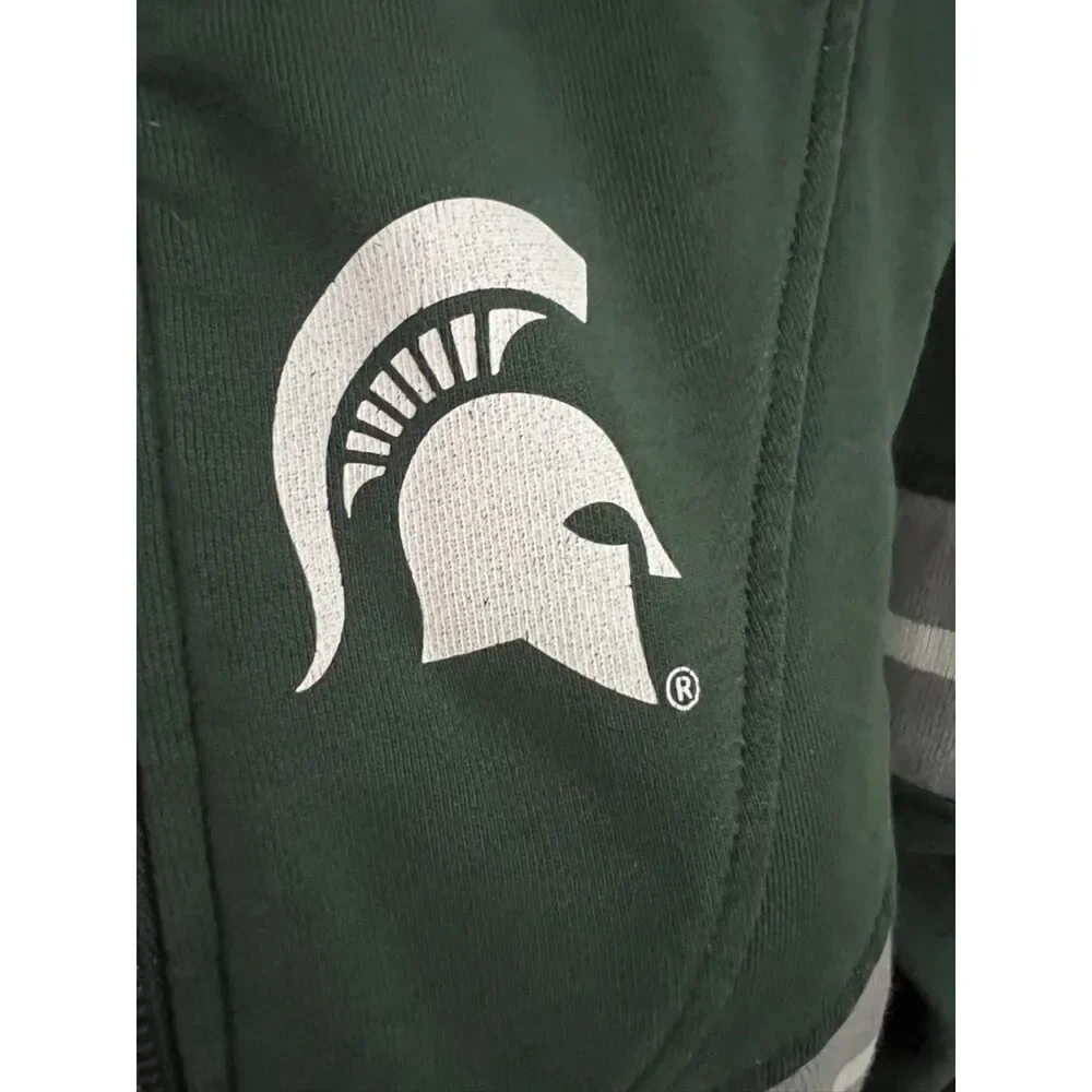 Wear by Erin Andrews Michigan State cropped cotton-blend jacket. Size L.